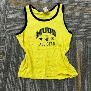 Vintage 2000s Mudd Black and Yellow Deadstock Y2K Tank Top